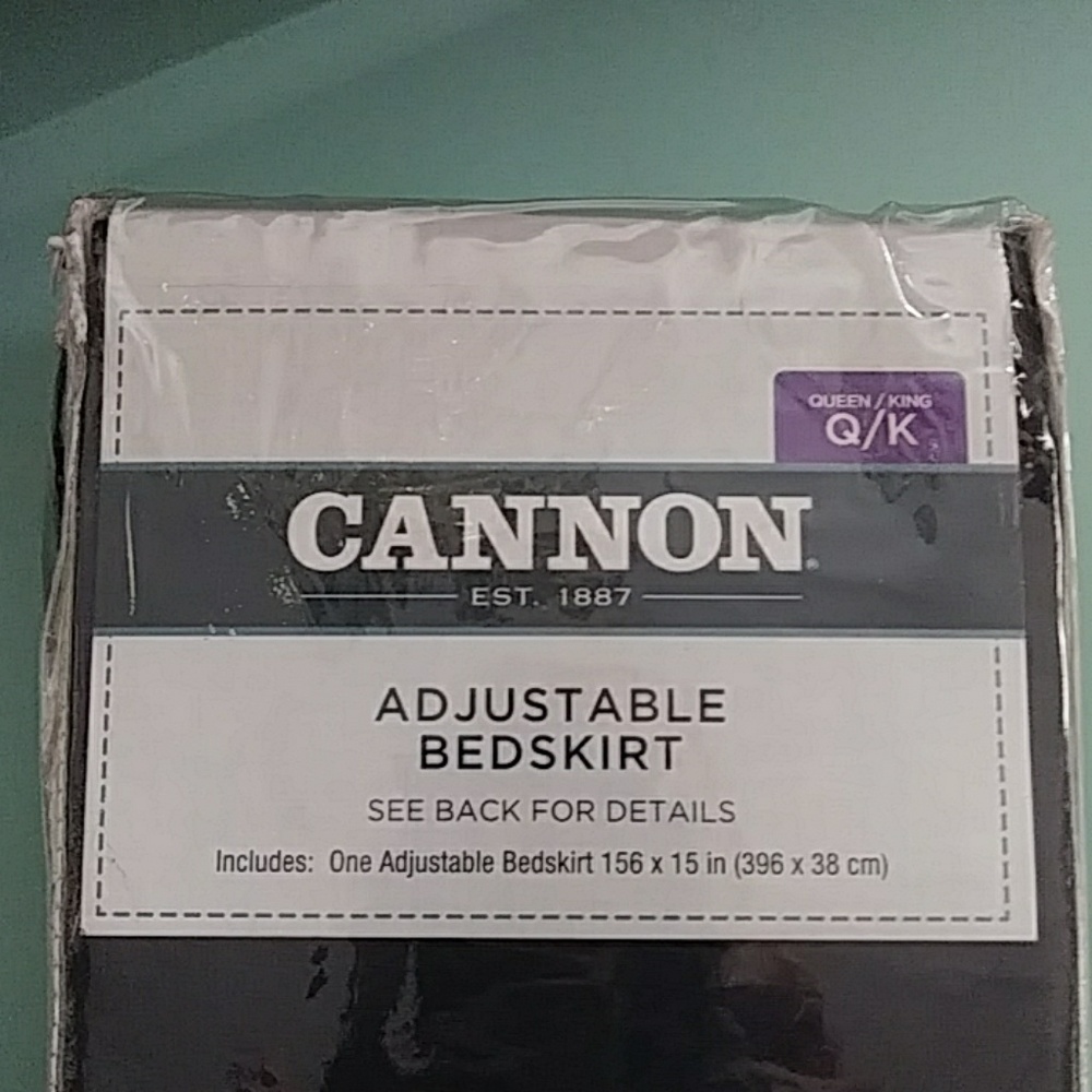 Solid Black adjustable bedskirt queen/king